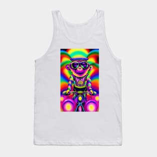 Monkey Riding Bike Tank Top